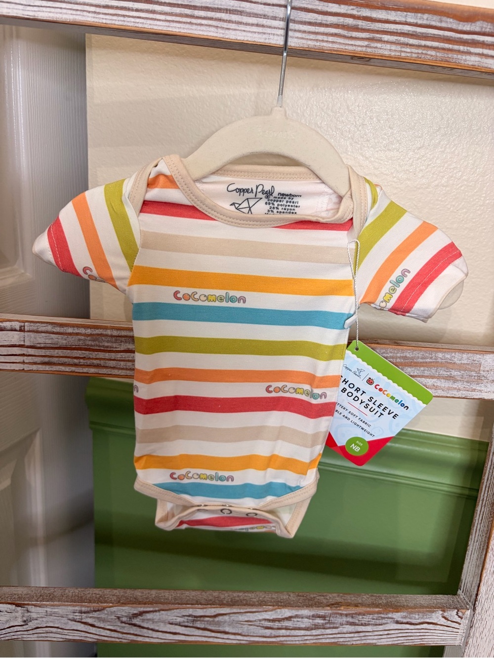 🍉 Copper Pearl CoComelon Striped Bodysuit NB NWT